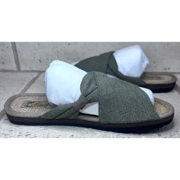 Komodo Bali Helena Green Sandal Organic Cotton & Recycled PU Footbed Size 4 - Picture 9 of 13